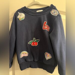 Lola and the Boys Kids Sweatshirt with Patches